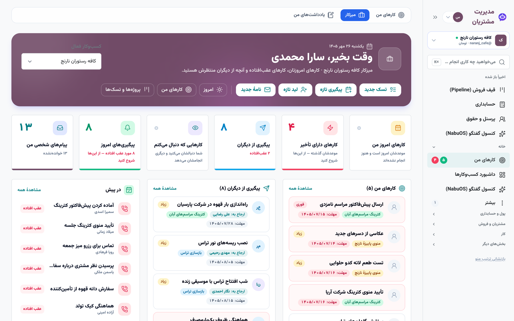 میزکار در پوستهٔ اودو