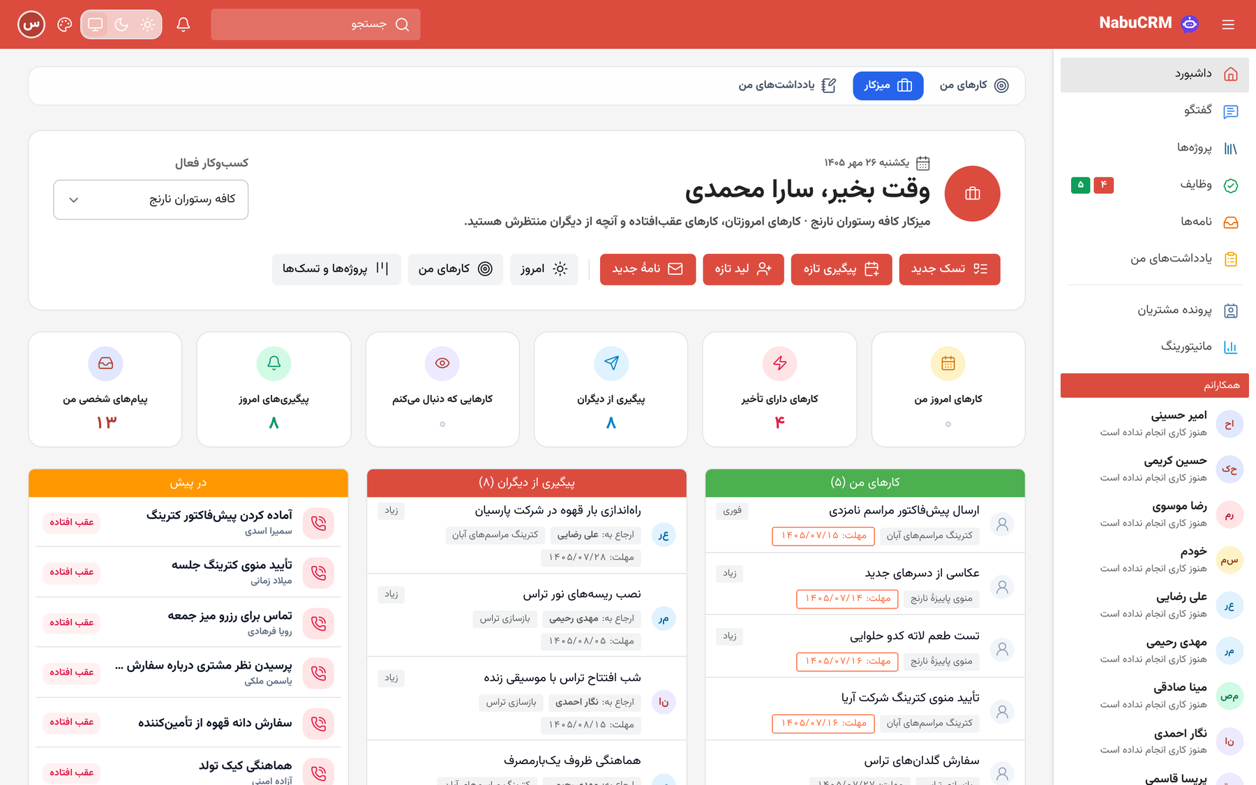 پنل با پوستهٔ میزیتو