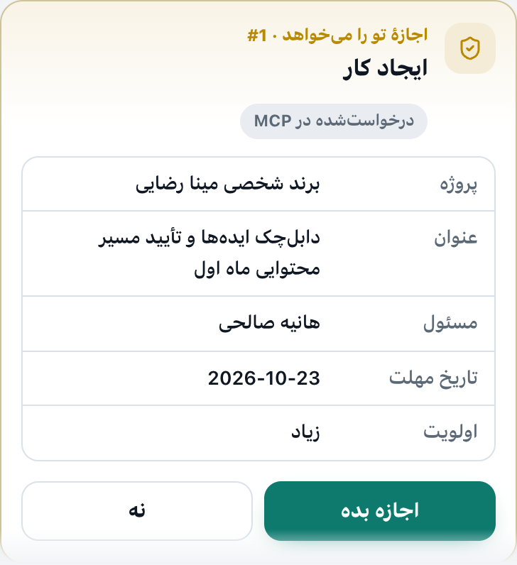 کارت تأیید تازه
